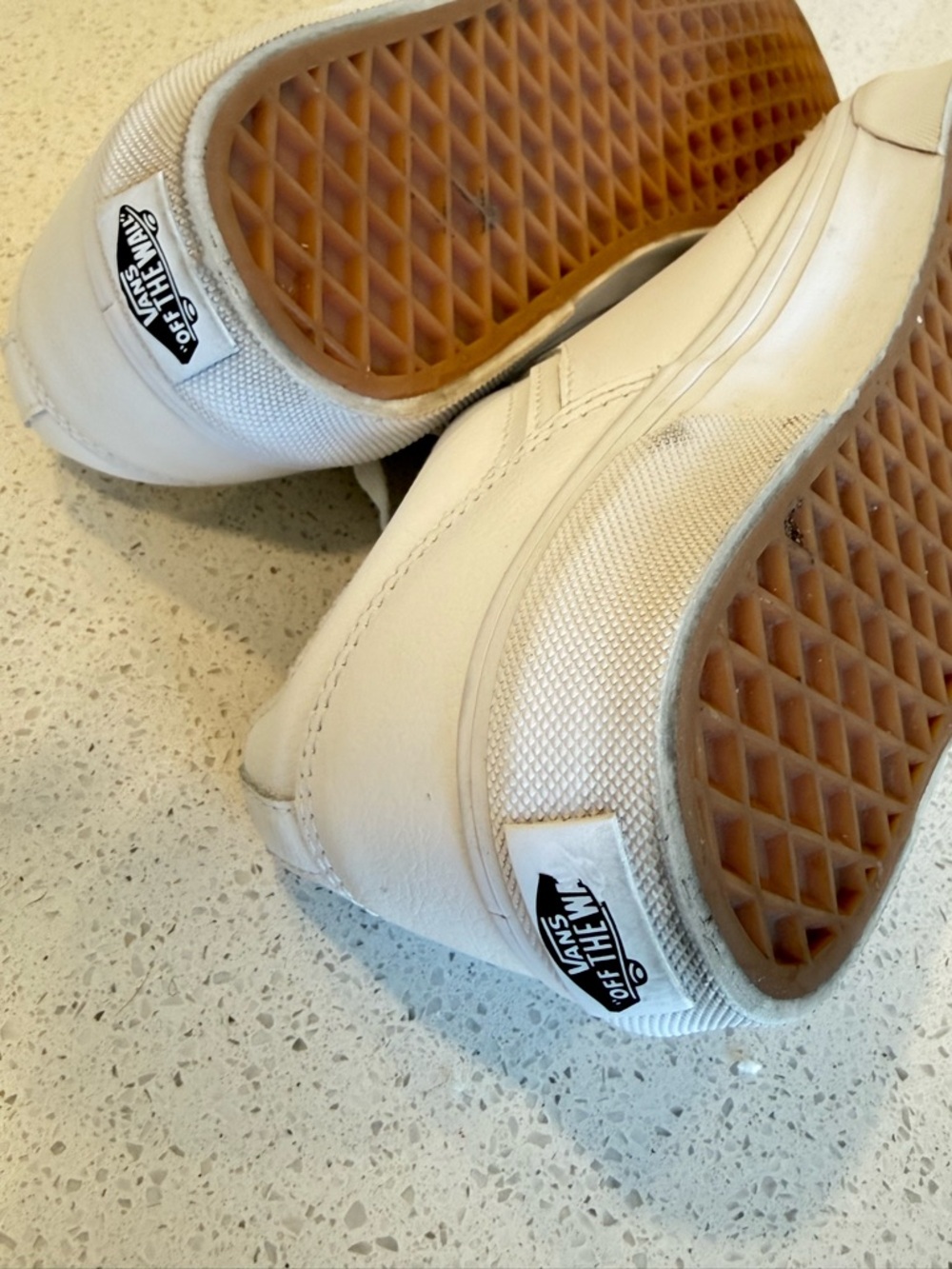 Vans White leather sneakers — Size US 8 - Picture 6 of 6